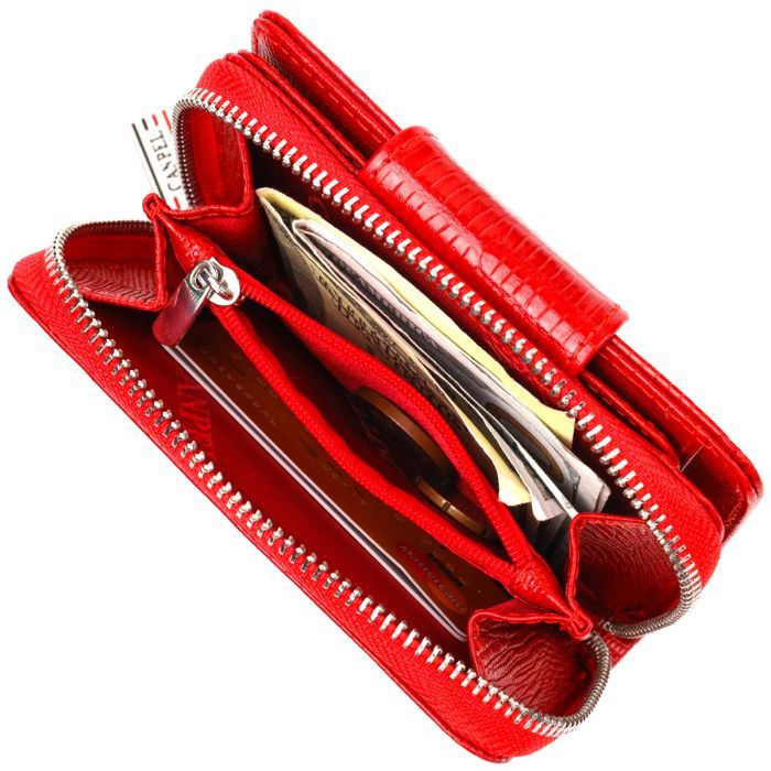 Портмоне Canpellini З натуральної шкіри Червоне (21731) зображення 9