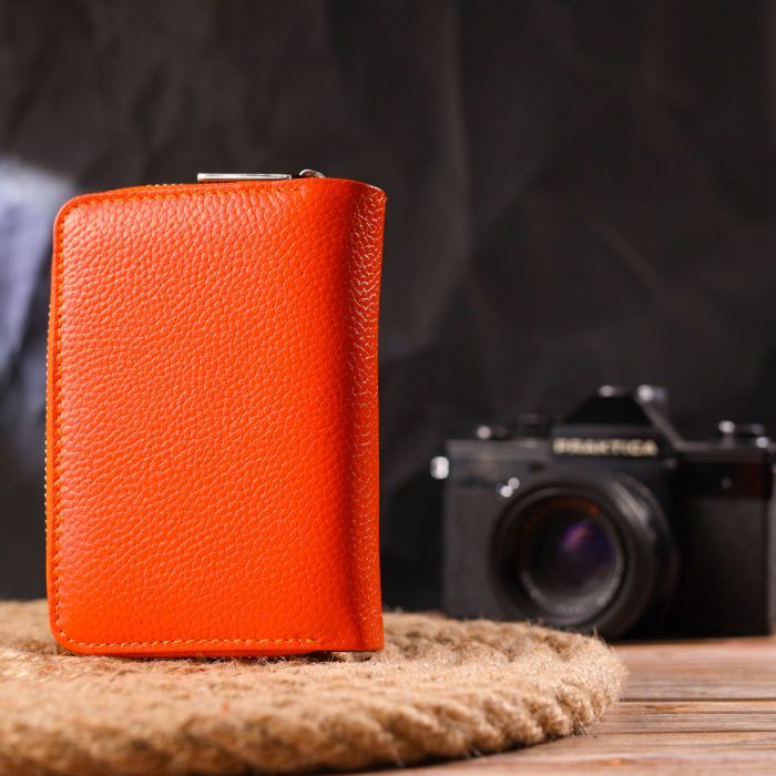 Портмоне Canpellini Из натуральной кожи флотар Оранжевое (21602) изображение 11