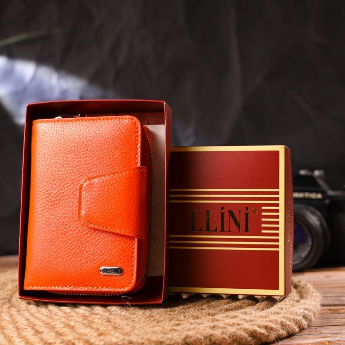 Портмоне Canpellini Из натуральной кожи флотар Оранжевое (21602) изображение 12