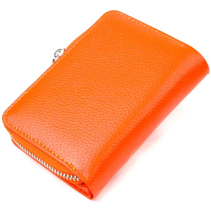 Портмоне Canpellini Из натуральной кожи флотар Оранжевое (21602) изображение 2