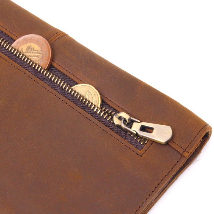 Кошелек Vintage Из натуральной кожи Коричневый (21296) изображение 7