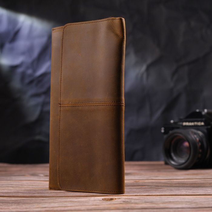Кошелек Vintage Из натуральной кожи Коричневый (21296) изображение 8