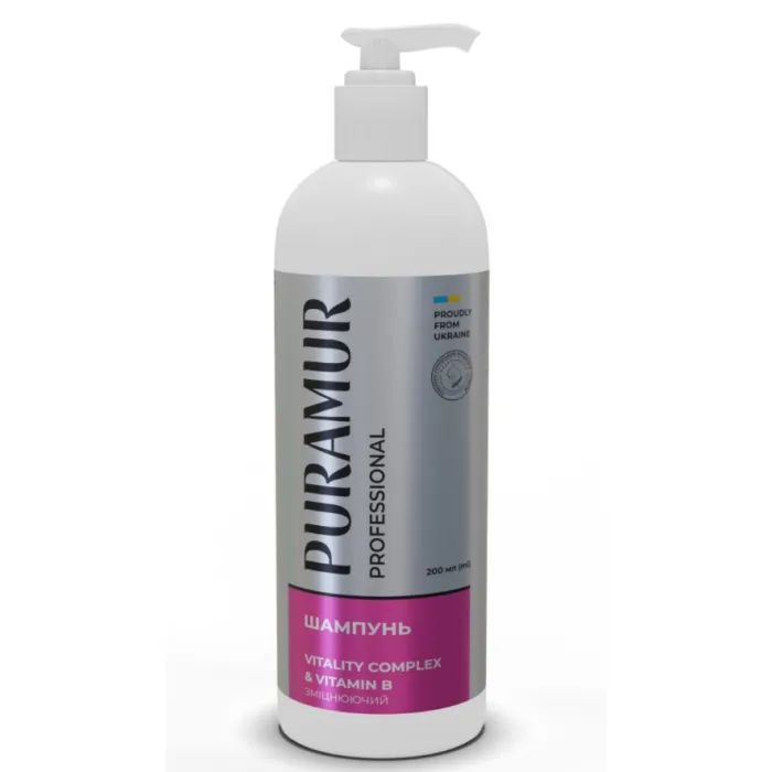 Шампунь для животных Puramur Vitality Complex with Vitamin B укрепляющий 200 мл (4823082432974)