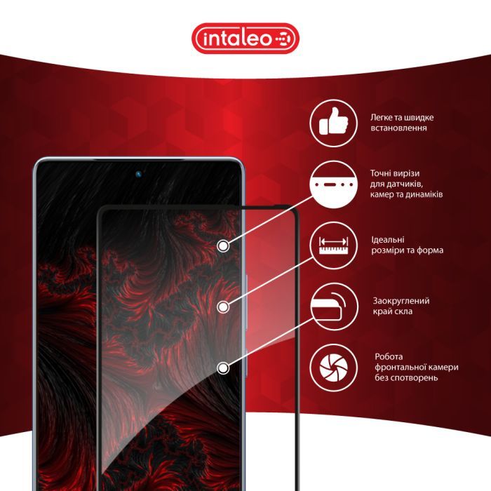 Стекло защитное Intaleo Full Glue Infinix Note 40 4G Black (1283126594915) изображение 3