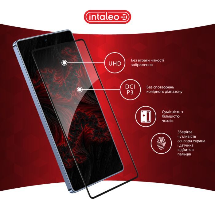 Стекло защитное Intaleo Full Glue Infinix Note 40 4G Black (1283126594915) изображение 4