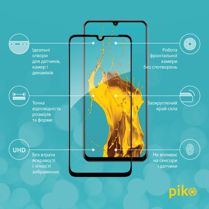 Скло захисне Piko Full Glue Realme Note 60 Black (1283126608971) зображення 2