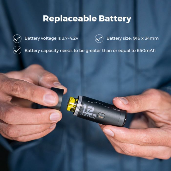 Насос для надувной мебели Flextail Zero Pump, чорний (ZP650cht-BK-i) изображение 3