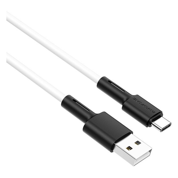 Дата кабель USB 2.0 AM to USB-C 1.0m 3A silicone BX31 black BOROFONE (6931474710390) изображение 2