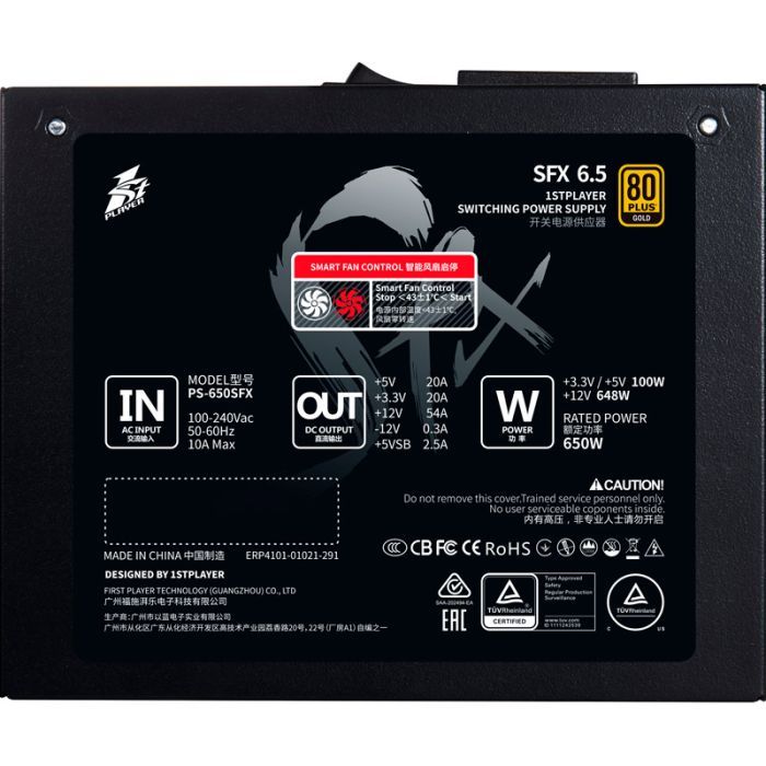 Блок питания 1stPlayer 650W (SFX-GLD-650-BK-EU) изображение 4