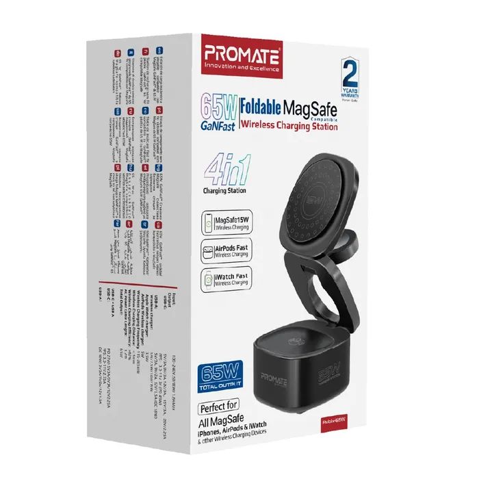 Зарядное устройство Promate wireless charger rubix-65w black (rubix-65w.black) изображение 10