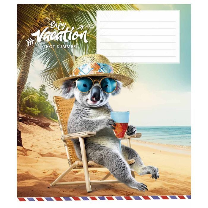 Зошит Школярик Cool vacation 12 аркушів лінія (012-3318L) зображення 3