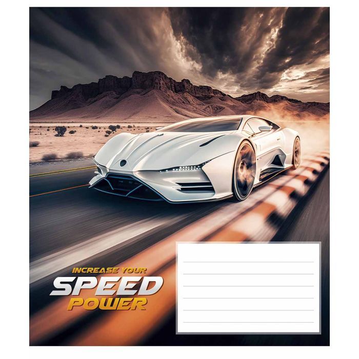 Зошит Школярик Speed power 24 аркуша клітинка (024-3297K)