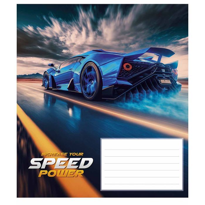 Зошит Школярик Speed power 24 аркуша клітинка (024-3297K) зображення 2