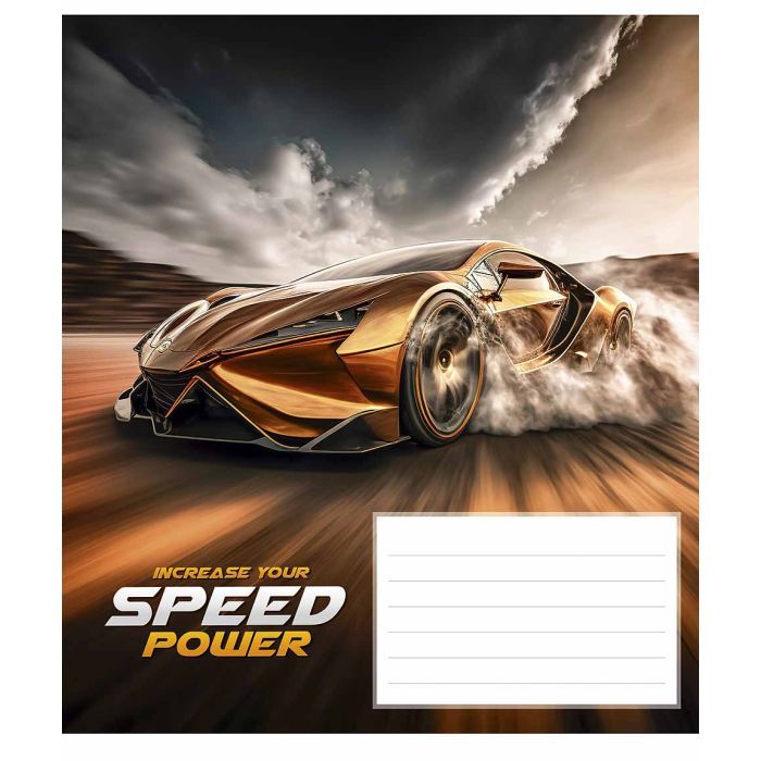 Зошит Школярик Speed power 24 аркуша клітинка (024-3297K) зображення 4