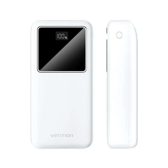 Батарея универсальная Vention 30000mAh 22.5W 3A, PD, QC/3.0, LED Display, White (FHMW0) изображение 2
