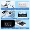 Батарея универсальная Vention 30000mAh 22.5W 3A, PD, QC/3.0, LED Display, White (FHMW0) изображение 5