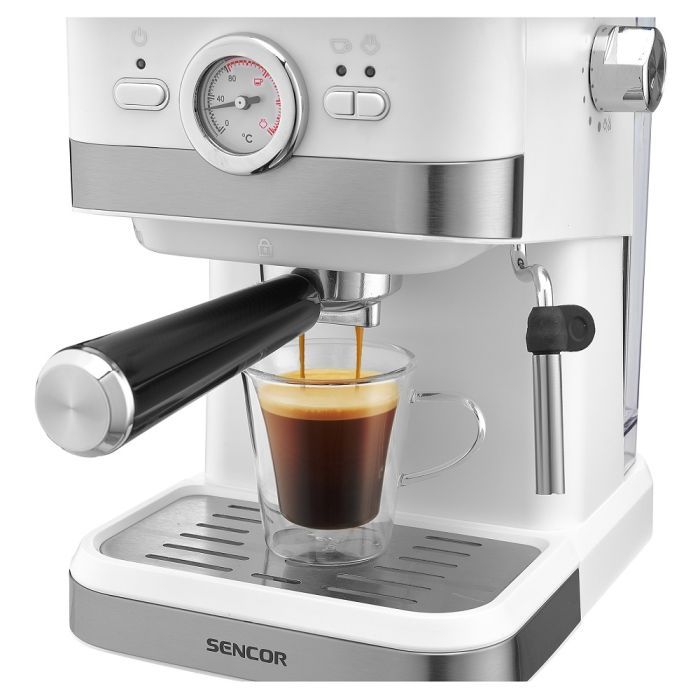 Рожковая кофеварка эспрессо Sencor SES 1720WH изображение 10