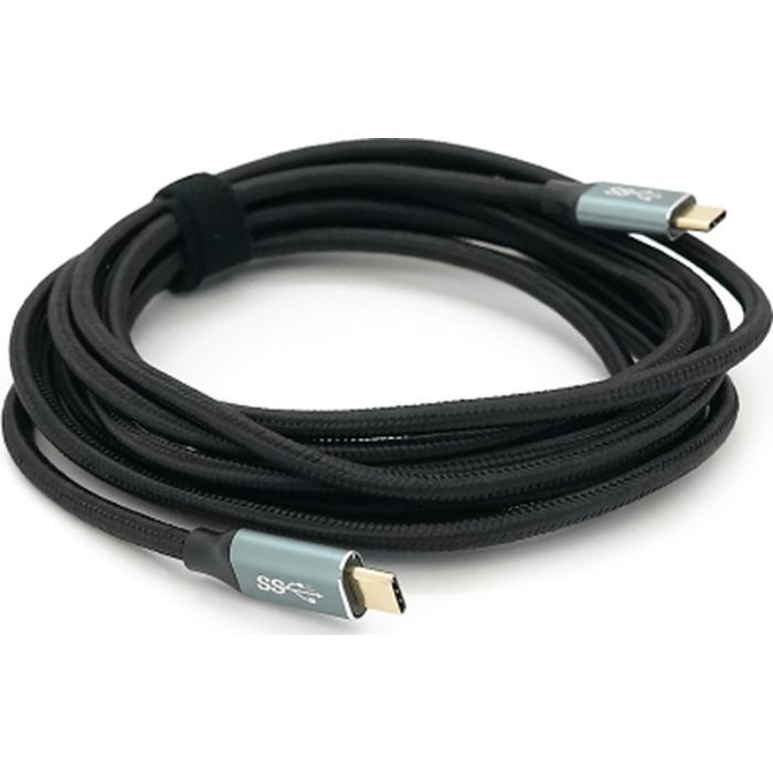 Дата кабель USB-C to USB-C 3.0m USB 3.2 Gen2 100W 10Gbps 4K60Hz black Voltronic (YT-TC-TC-B-3m) зображення 2