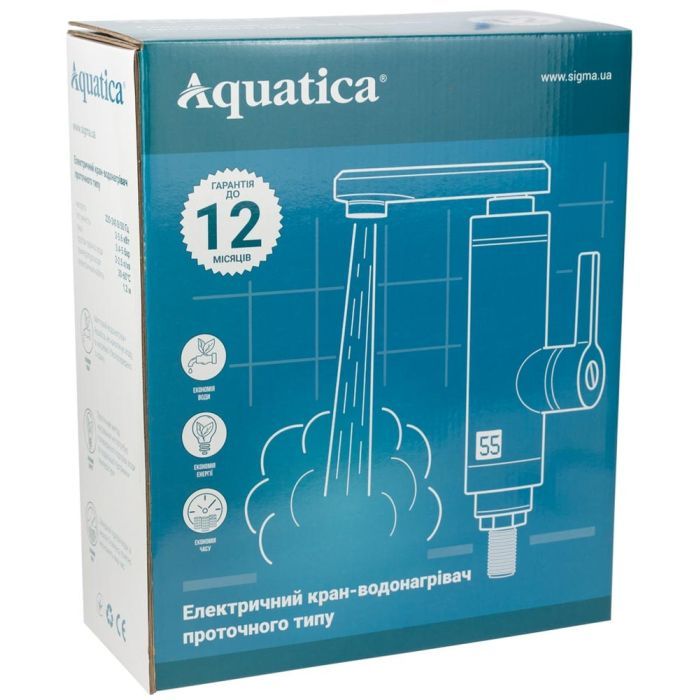 Проточный водонагреватель AQUATICA NZ 3.0кВт 0.4-5бар для кухн (9797143) изображение 3