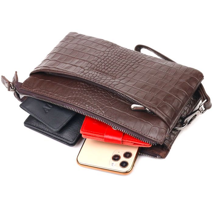 Сумка Canpellini Из натуральной кожи Коричневая (21554) изображение 8