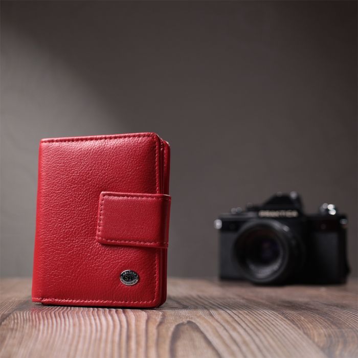 Гаманець ST Leather З натуральної шкіри Червоний (22714) зображення 10