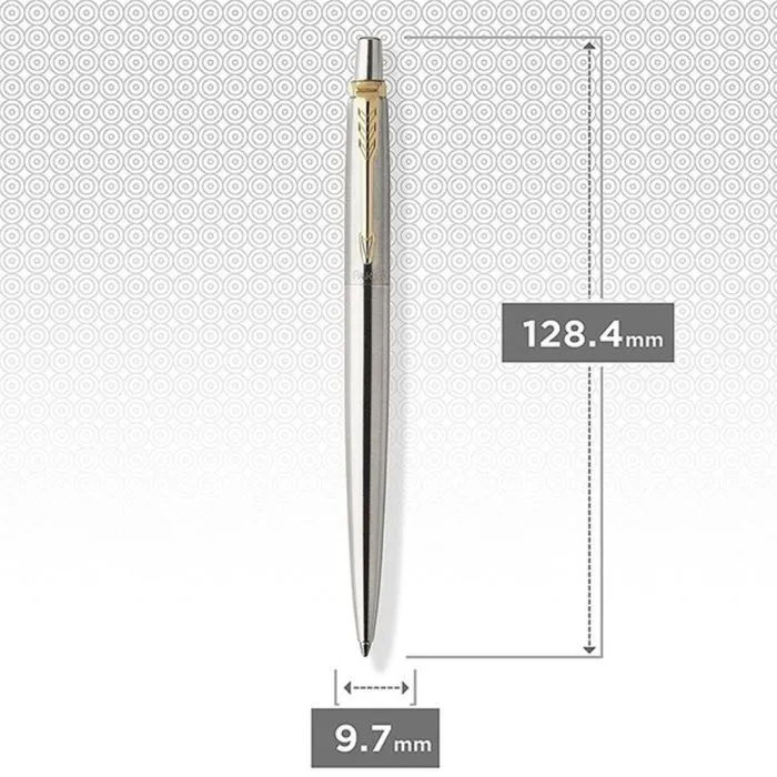 Ручка шариковая Parker JOTTER 17 UKRAINE SS GT BP Трезубец из колосков (16032_T059b) изображение 2