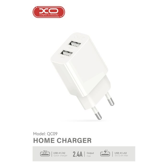 Зарядное устройство XO 2xUSB QC3.0 (XO-QC09) изображение 4