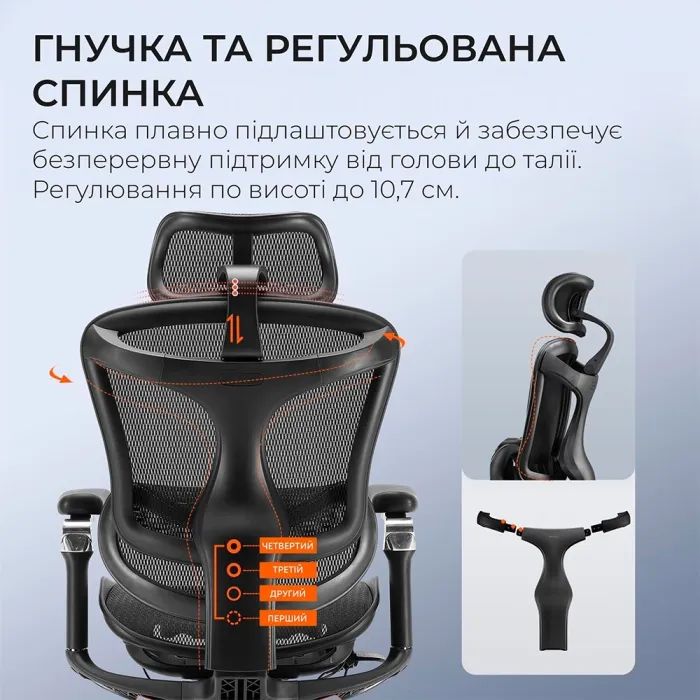 Офисное кресло Sihoo DORO C300 Pro Mesh White (DORO-C300-PRO-M102) изображение 7