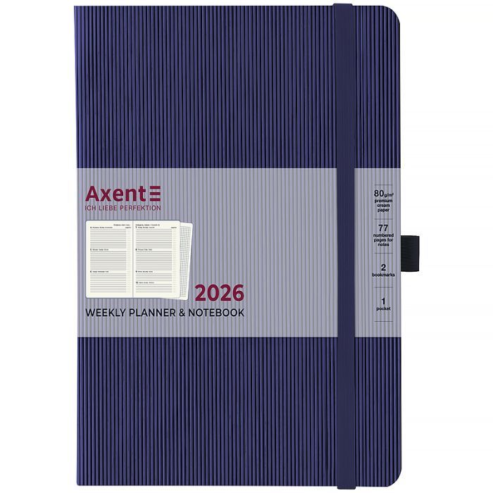 Тижневик Axent датований 2026 Grand Lines 195х255, синій (8531-26-02-A) зображення 2