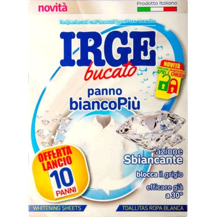 Серветки для прання Irge Пастка для білих речей З відбілювачем 10 шт. (8021723035041)