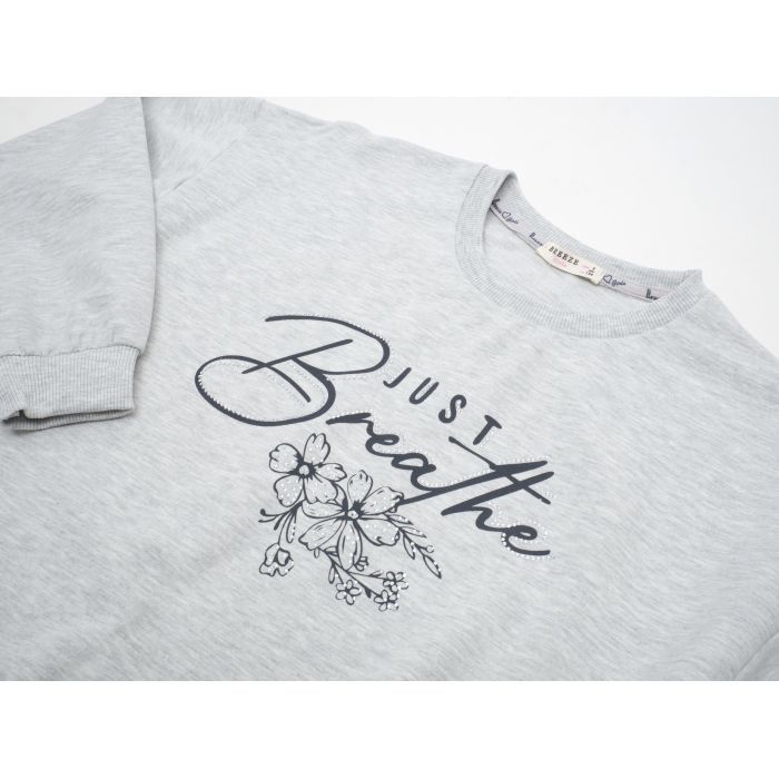 Кофта детская Breeze с цветком (22228-152G-gray) изображение 3