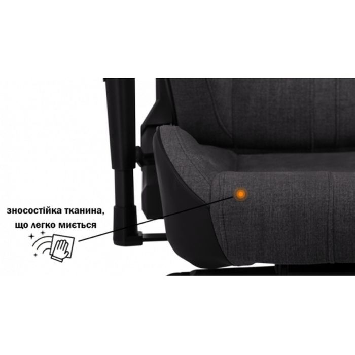 Кресло игровое GT Racer X-8009 Dark Gray/Black (X-8009 Fabric Dark Gray/Black) изображение 8