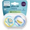 Пустушка Philips AVENT Ultra Air 6-18 місяців 2 шт синьо-жовта (SCF080/26) зображення 2