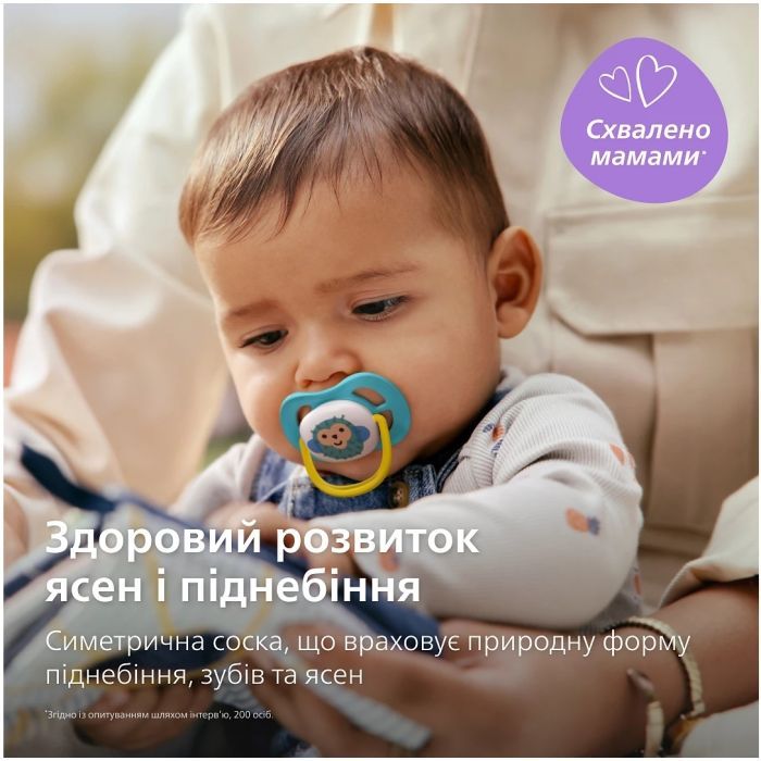 Пустушка Philips AVENT Ultra Air 6-18 місяців 2 шт синьо-жовта (SCF080/26) зображення 4