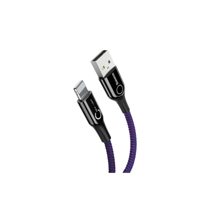 Дата кабель USB 2.0 AM to Lightning 1.0m 2.4A blue Baseus (CALCD-03) зображення 2