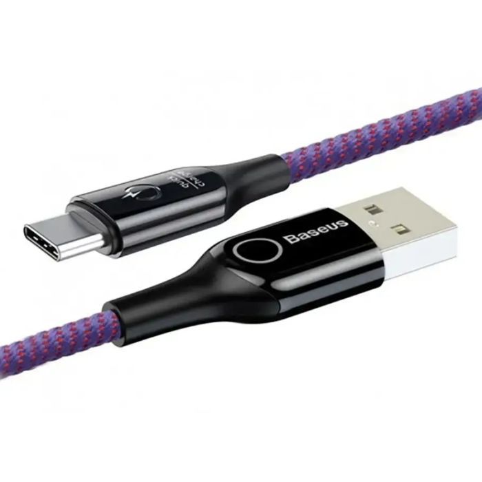 Дата кабель USB 2.0 AM to Lightning 1.0m 2.4A blue Baseus (CALCD-03) зображення 3