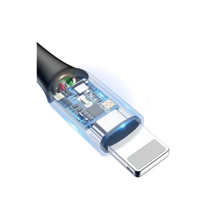 Дата кабель USB 2.0 AM to Lightning 1.0m 2.4A blue Baseus (CALCD-03) зображення 6