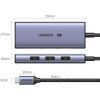 Концентратор Ugreen USB-C 4-in-1 3xUSB 3.0 + HDMI CM500 gray (50629) изображение 2