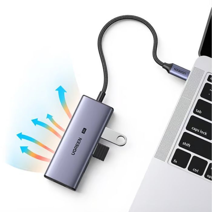 Концентратор Ugreen USB-C 4-in-1 3xUSB 3.0 + HDMI CM500 gray (50629) изображение 3