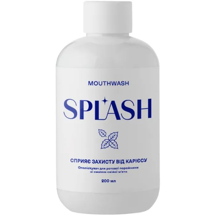 Ополаскиватель для полости рта Splash Со вкусом свежей мяты 200 мл (4820266831660) изображение 3