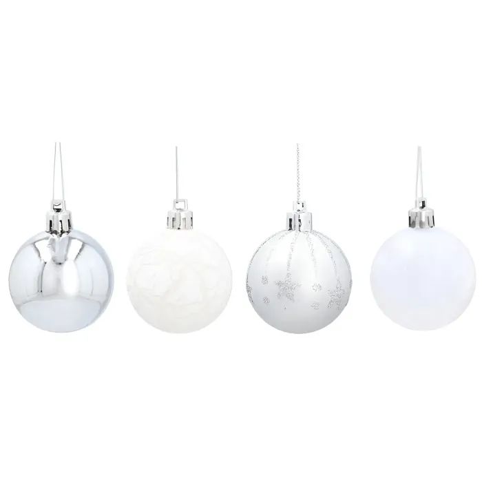 Ялинкова іграшка Chomik кульки компл. 12 шт, 5см, мікс срібні (5900779849693_2) зображення 2