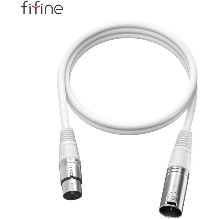Мікрофонний кабель Fifine XLR Male to Female White 1.8 м (L9CW) зображення 2