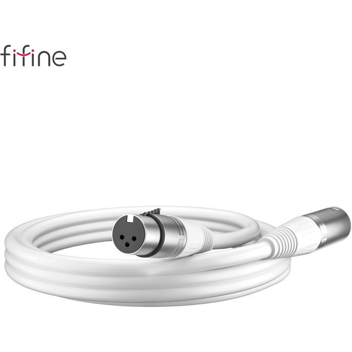 Мікрофонний кабель Fifine XLR Male to Female White 1.8 м (L9CW) зображення 3