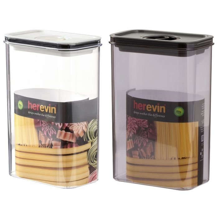 Пищевой контейнер Herevin Canister-Vacuum Lid-White-Black вакумна кришка 0.6 л (161174-000)