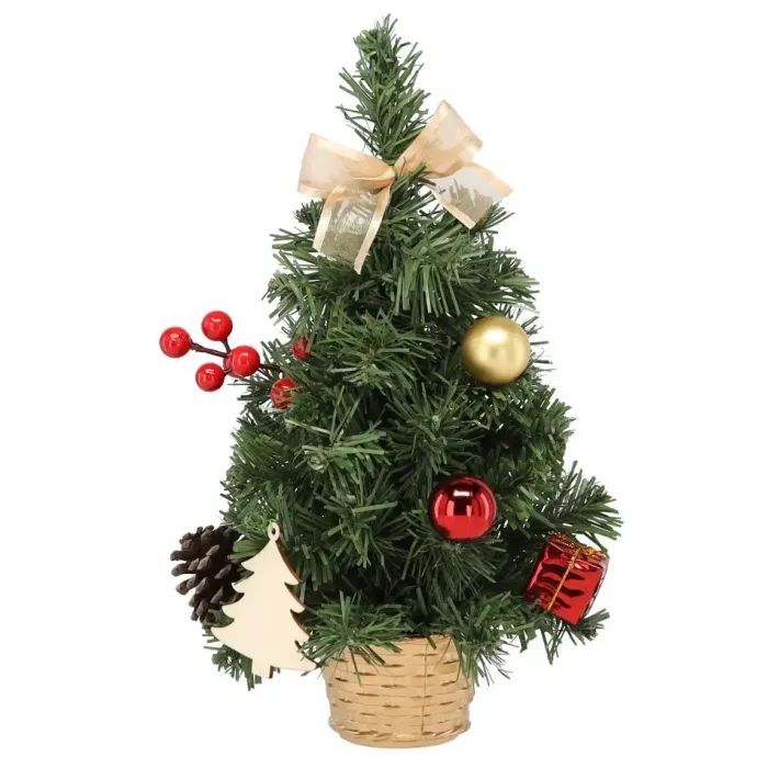 Искусственная елка Chomik прикрашена, червоно-золотистий декор, 30 см (5900779873964)