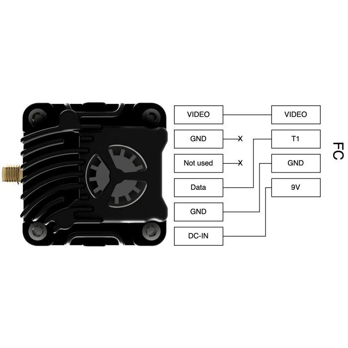 Видеопередатчик (VTX) DEC1 D1 2.5W 5.8GHz L,X,S Band 64CH SMA (000008788) изображение 7