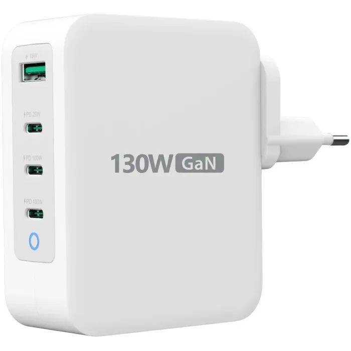 Зарядное устройство J5create 1xUSB + 3xUSB-C 130W GaN QC3.0/PD/PPS (JUP43130E-EN) изображение 2