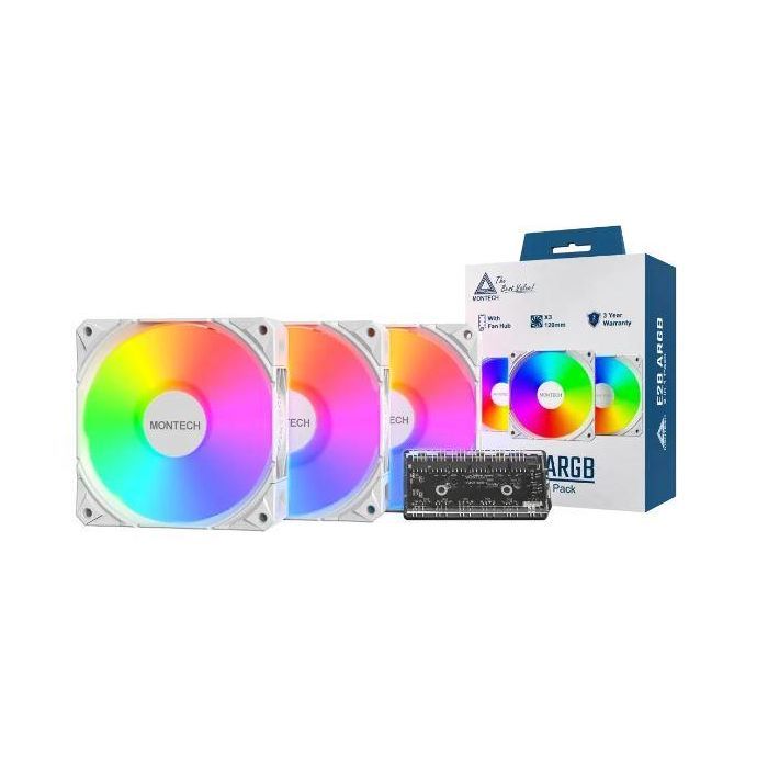 Кулер до корпусу MONTECH E28 ARGB 3 PACK (W) зображення 6