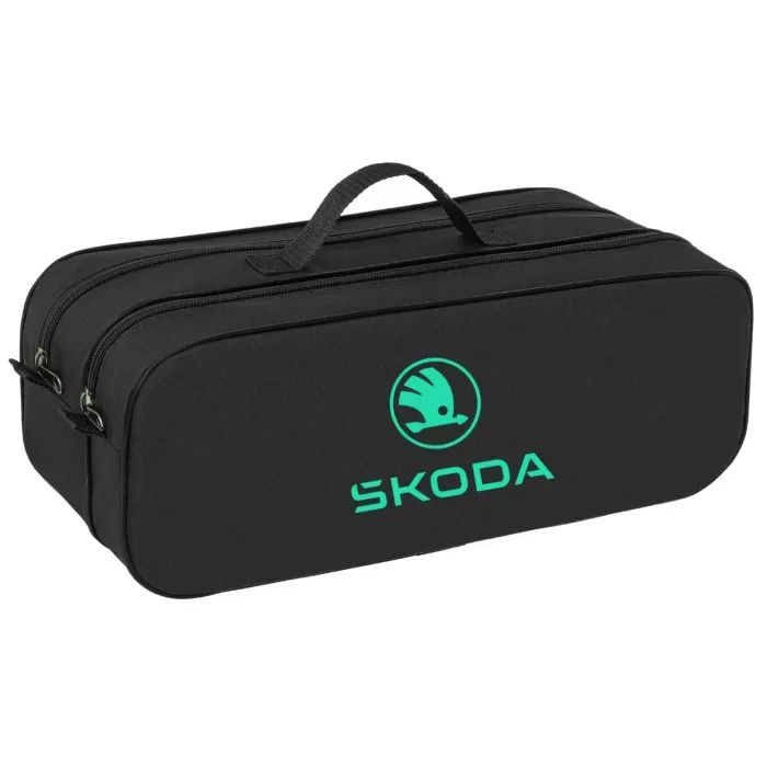Сумка-органайзер Poputchik в багажник Skoda NEW LOGO чорна (03-146-2Д)