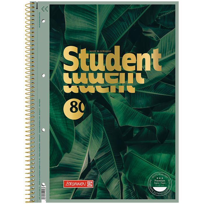 Книга записная Brunnen Колледж-блок А4 Premium Jungle, клетка 80 листов (10-679 28 23)